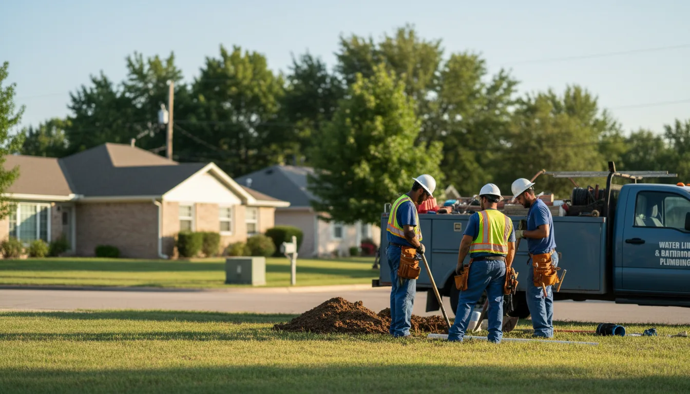 Residential water line and bathroom plumbing service in Milan, MO